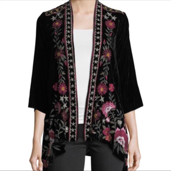 JOHNNY WAS Women’s EMILIA VELVET DRAPED CARDIGAN